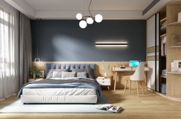 pp电子游戏陶瓷大板卧室效果图